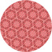 Square Machine Washable Transitional Ruby Red Rug in a Living Room, wshpat2592rd