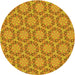 Square Machine Washable Transitional Deep Yellow Rug in a Living Room, wshpat2592yw