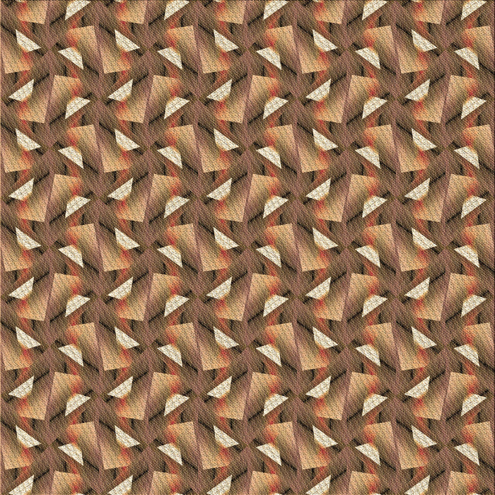 Round Patterned Saddle Brown Rug, pat2593brn