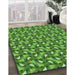 Machine Washable Transitional Green Rug in a Family Room, wshpat2593grn