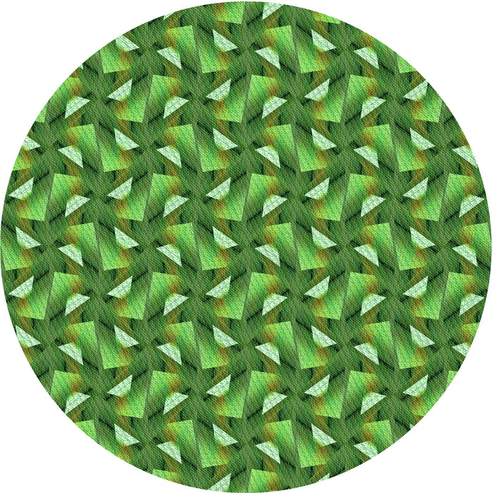Square Patterned Green Rug, pat2593grn