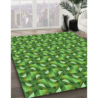 Patterned Green Rug, pat2593grn