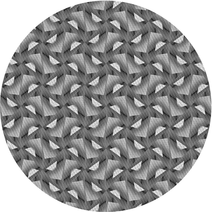 Square Patterned Dark Gray Rug, pat2593gry