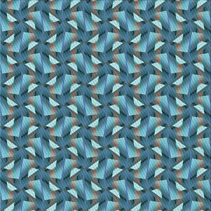 Round Patterned Blue Rug, pat2593lblu