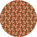 Square Patterned Orange Rug, pat2593org