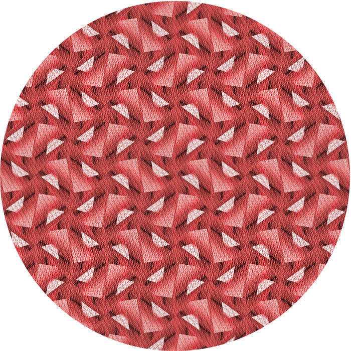 Square Patterned Red Rug, pat2593rd