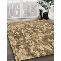 Patterned Brown Sand Brown Rug, pat2594brn