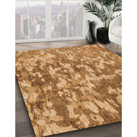 Patterned Orange Rug, pat2594org