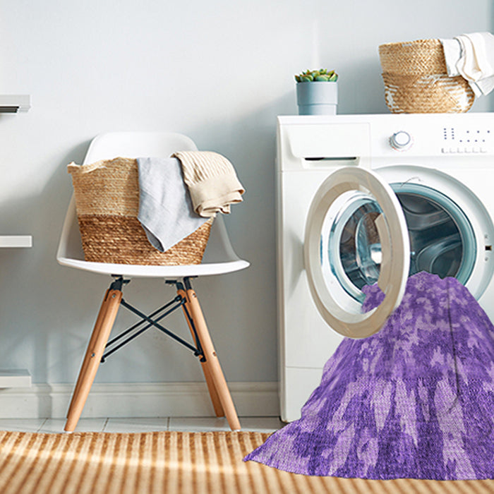 Machine Washable Transitional Violet Purple Rug in a Washing Machine, wshpat2594pur