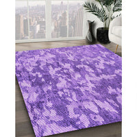 Patterned Violet Purple Rug, pat2594pur