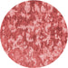 Square Patterned Ruby Red Rug, pat2594rd