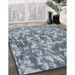 Patterned Light Steel Blue Novelty Rug in Family Room, pat2594