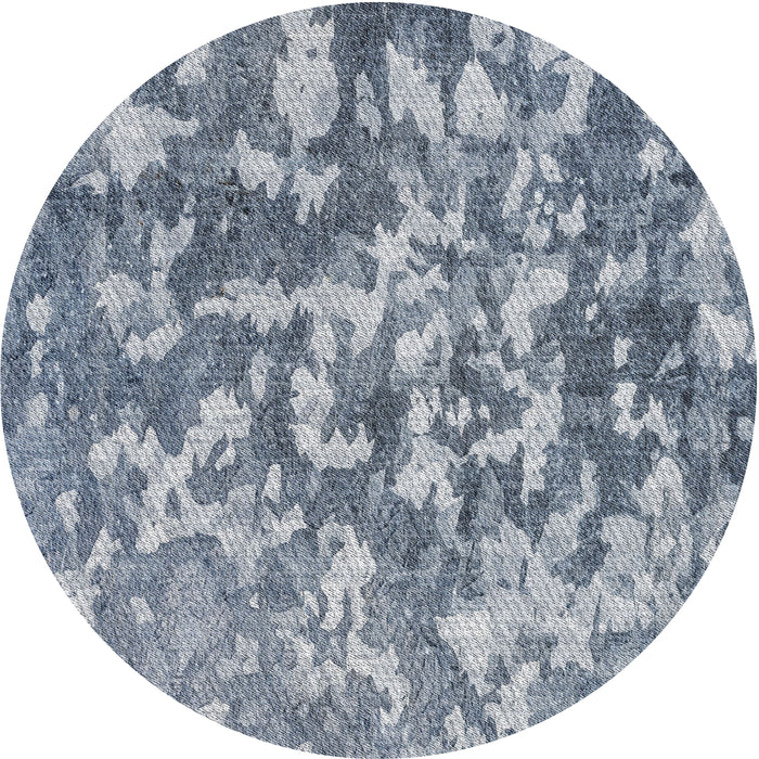 Sideview of Patterned Light Steel Blue Novelty Rug, pat2594