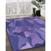 Machine Washable Transitional Amethyst Purple Rug in a Family Room, wshpat2595blu