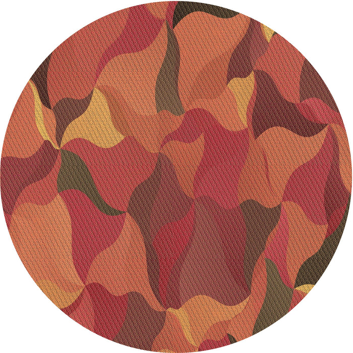 Square Machine Washable Transitional Orange Rug in a Living Room, wshpat2595brn