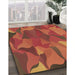 Machine Washable Transitional Orange Rug in a Family Room, wshpat2595brn