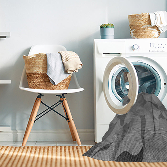 Machine Washable Transitional Grey Gray Rug in a Washing Machine, wshpat2595gry