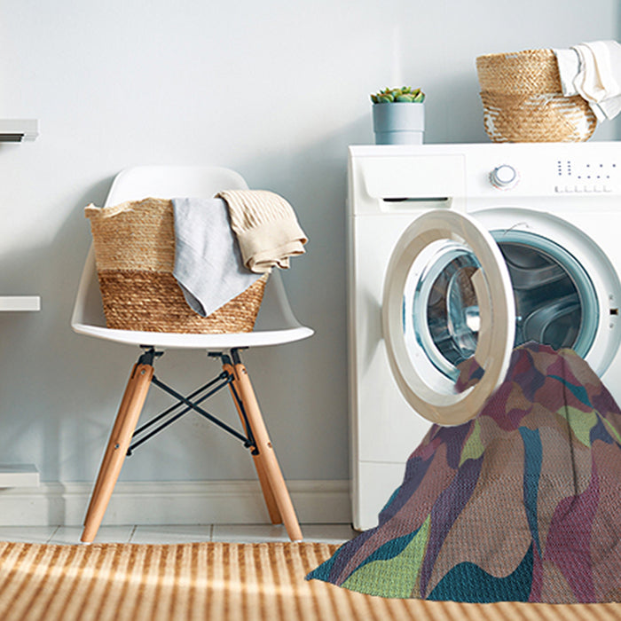 Machine Washable Transitional Gray Rug in a Washing Machine, wshpat2595lblu