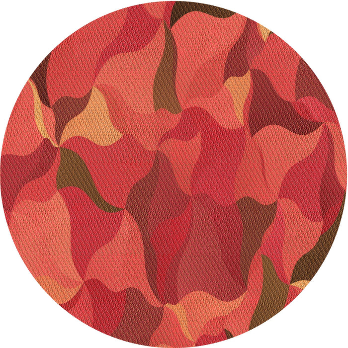 Square Machine Washable Transitional Red Rug in a Living Room, wshpat2595org