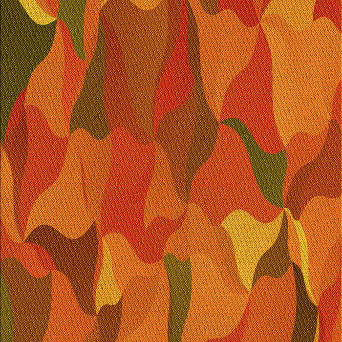 Machine Washable Transitional Neon Orange Rug, wshpat2595yw