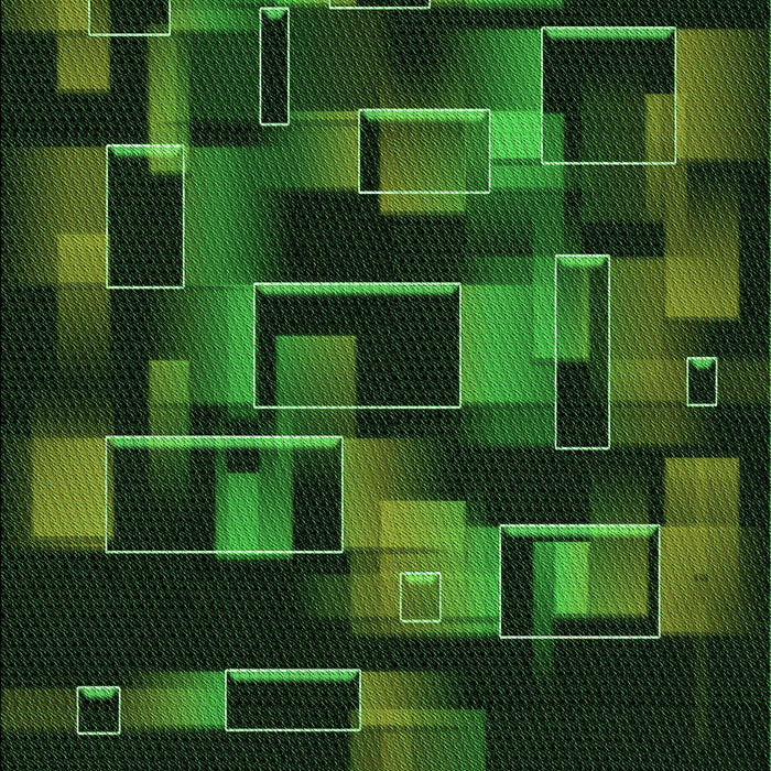 Patterned Dark Lime Green Rug, pat2596grn