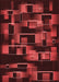 Patterned Maroon Red Rug, pat2596rd