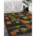 Machine Washable Transitional Brown Rug in a Family Room, wshpat2596