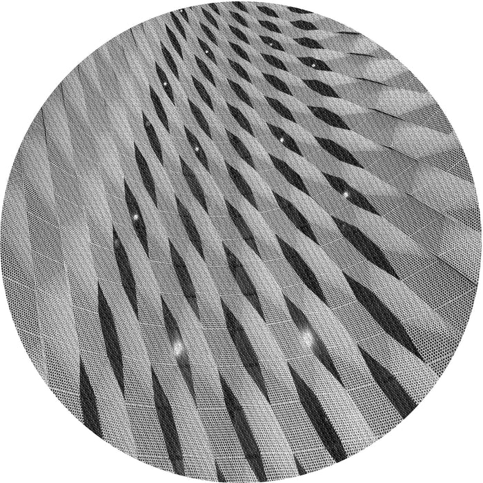 Square Machine Washable Transitional Cloud Gray Rug in a Living Room, wshpat2597gry