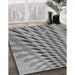 Patterned Cloud Gray Rug in Family Room, pat2597gry