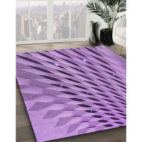 Patterned Violet Purple Rug, pat2597pur