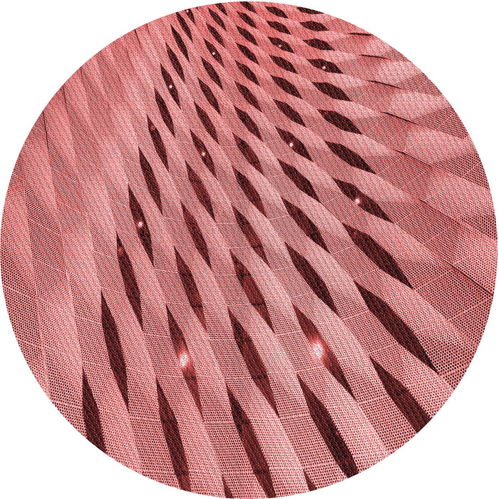 Square Machine Washable Transitional Light Coral Pink Rug in a Living Room, wshpat2597rd