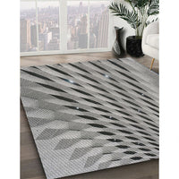 Patterned Black Novelty Rug, pat2597