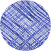 Square Patterned Blue Rug, pat2598blu