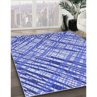 Patterned Blue Rug, pat2598blu