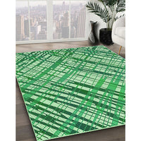 Patterned Green Rug, pat2598grn