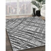 Machine Washable Transitional Platinum Silver Gray Rug in a Family Room, wshpat2598gry