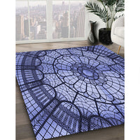 Patterned Blue Rug, pat2599blu