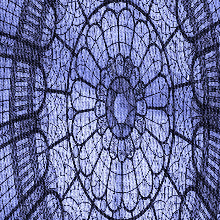 Patterned Blue Rug, pat2599blu