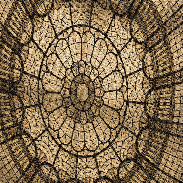 Round Machine Washable Transitional Bakers Brown Rug, wshpat2599brn