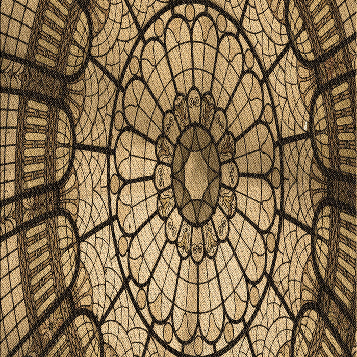 Patterned Bakers Brown Rug, pat2599brn