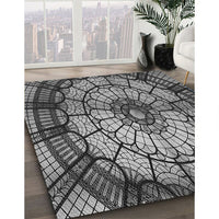 Patterned Dark Gray Rug, pat2599gry