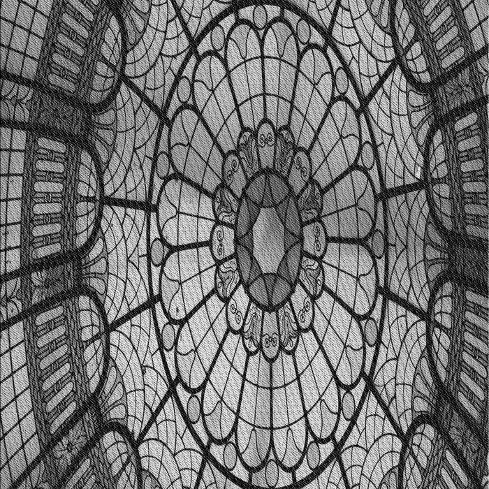 Patterned Dark Gray Rug, pat2599gry