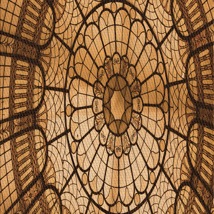 Patterned Red Brown Rug, pat2599org