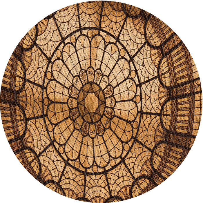 Square Machine Washable Transitional Red Brown Rug in a Living Room, wshpat2599org