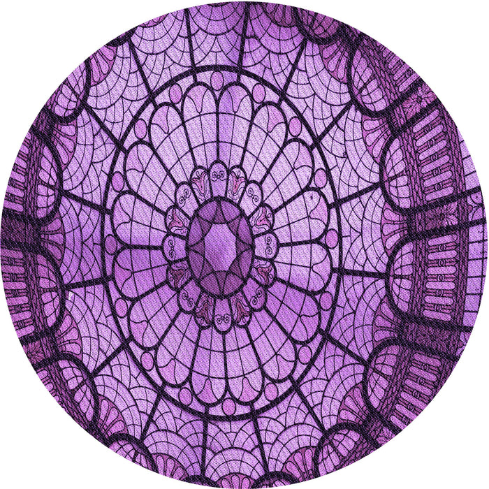 Square Patterned Purple Rug, pat2599pur