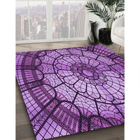 Patterned Purple Rug, pat2599pur