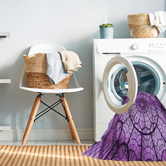 Machine Washable Transitional Purple Rug in a Washing Machine, wshpat2599pur