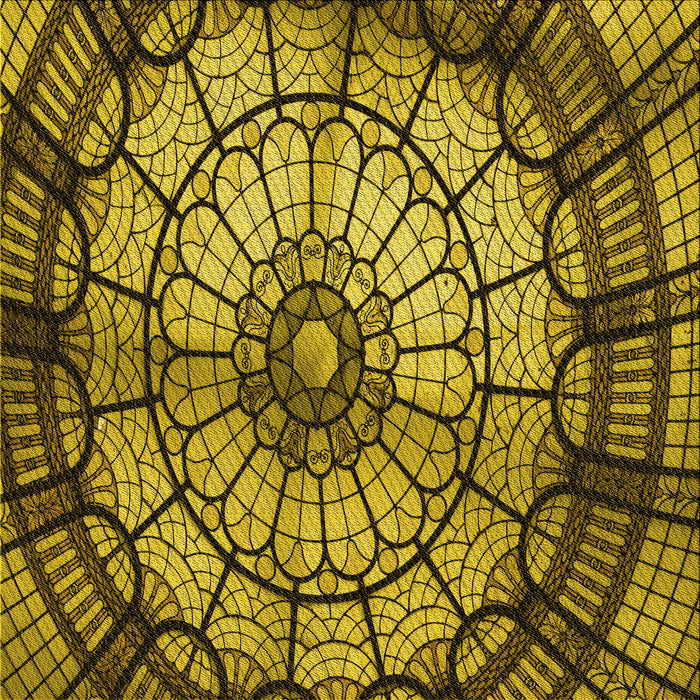 Round Patterned Bakers Brown Rug, pat2599yw