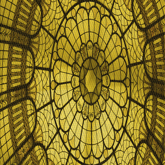 Patterned Bakers Brown Rug, pat2599yw