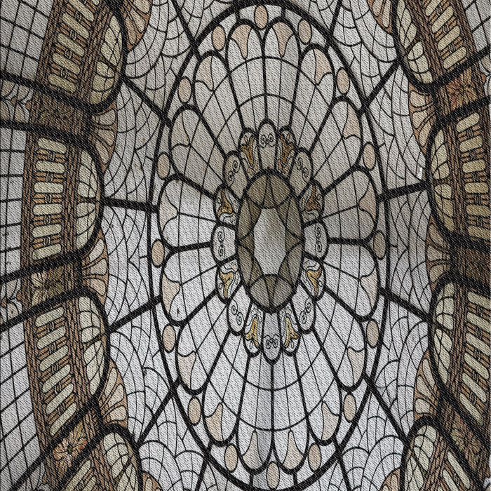 Patterned Charcoal Black Novelty Rug, pat2599